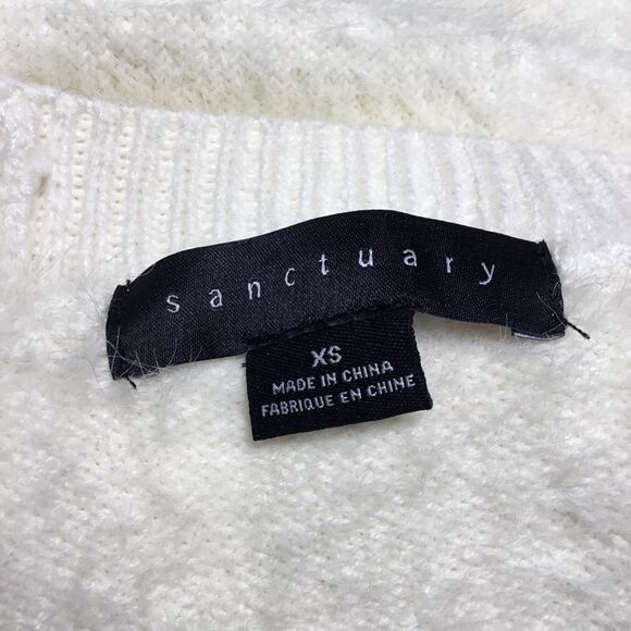 Sanctuary Off White Fluffy Clean Girl Minimalist Cozycore Oversized Cardigan XS - Picture 8 of 8